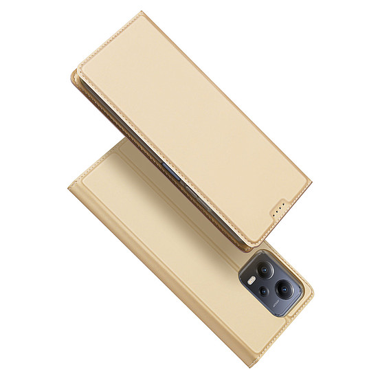 Dux Ducis Skin Pro tok Xiaomi Redmi Note 12 5G / Poco X5 5G Flip Cover Card Wallet Stand Gold készülékhez