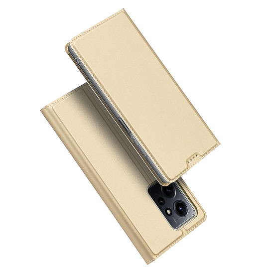 Dux Ducis Skin Pro tok Xiaomi Redmi Note 12 Cover Flip Card pénztárcaállványhoz, arany