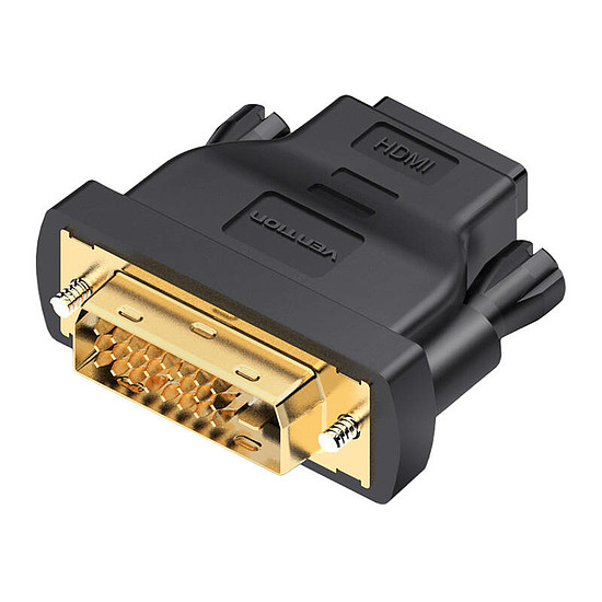 DVI 24+1 dugasz-HDMI aljzat adapter ECDB0 fekete