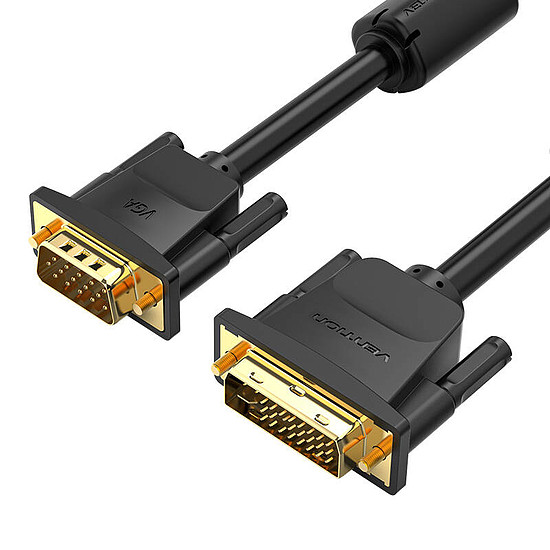 DVI 24+5 - VGA kábel 3 m Vention EACBI fekete