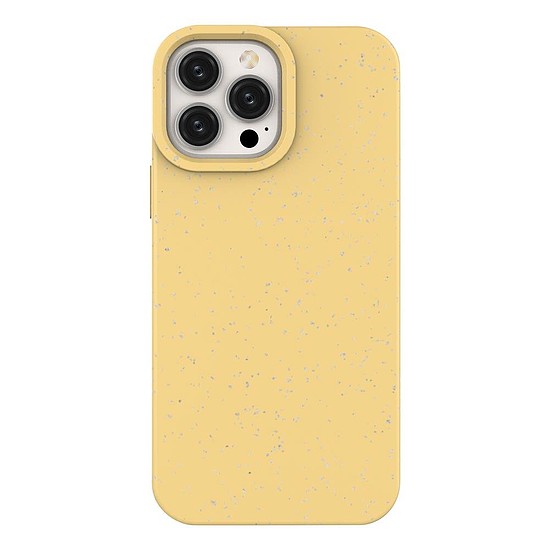 Eco Case tok iPhone 13 Pro Max telefonhoz, szilikon borítós telefontok sárga