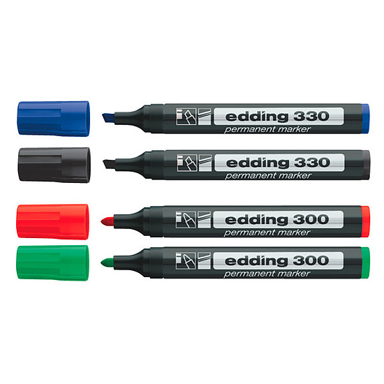 Edding 330 alkoholos marker piros, vágott hegy 1,5-3mm /02