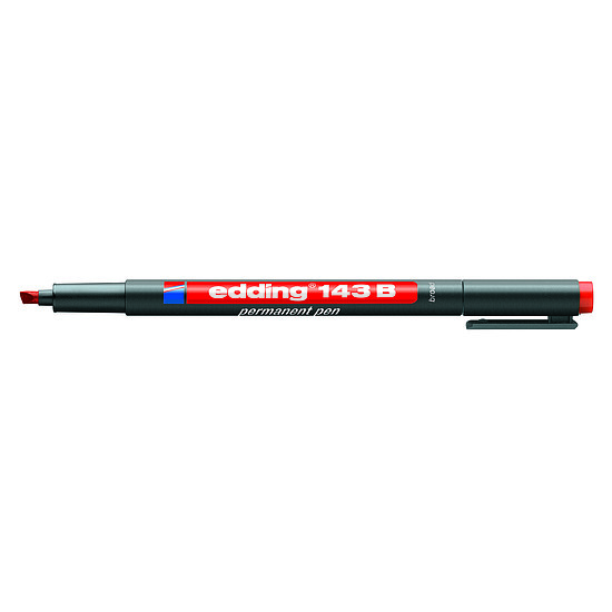 Edding OHP 143/B alkoholos marker piros, vágott hegy 1-3mm