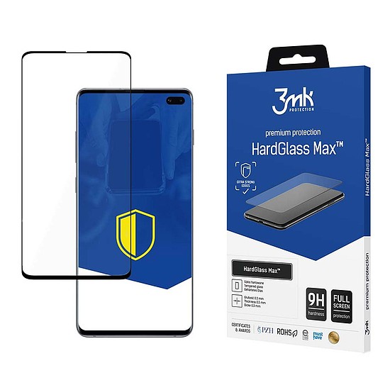 Edzett üveg 3mk HardGlass Max ujjlenyomat Samsung Galaxy S10 Plus készülékhez