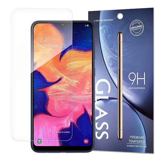 Edzett üveg 9H képernyővédő fólia Samsung Galaxy A10 készülékhez (csomagolás - boríték)