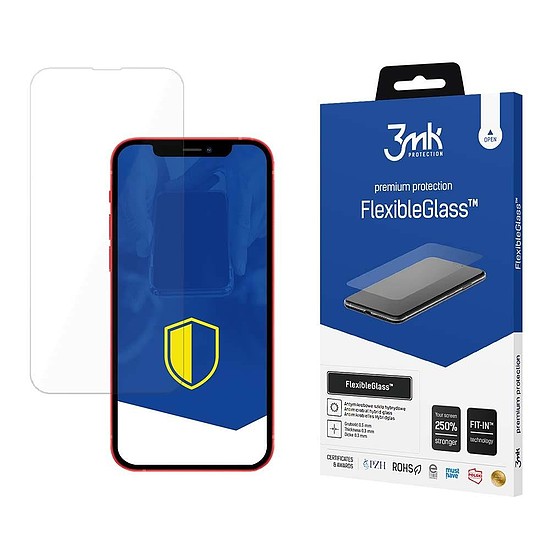 Edzett üveg iPhone 13 Pro / iPhone 13 hibrid flexi 7H készülékhez a 3mk FlexibleGlass sorozatból