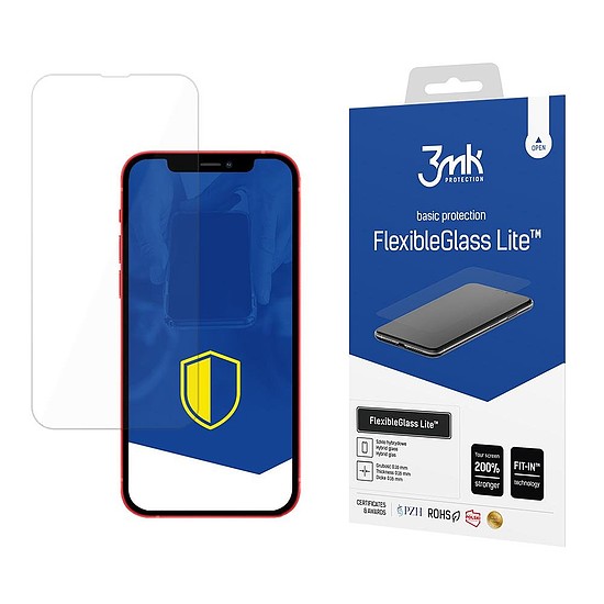 Edzett üveg iPhone 13 Pro Max hibrid flexi 6H készülékhez a 3mk FlexibleGlass Lite sorozatból