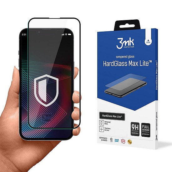 Edzett üveg iPhone 14 / 13 Pro / 13 9H 3mk HardGlass Lite sorozathoz