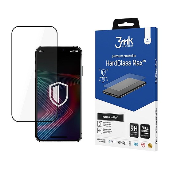 Edzett üveg iPhone 14 Pro 9H készülékhez a 3mk HardGlass Max sorozatból