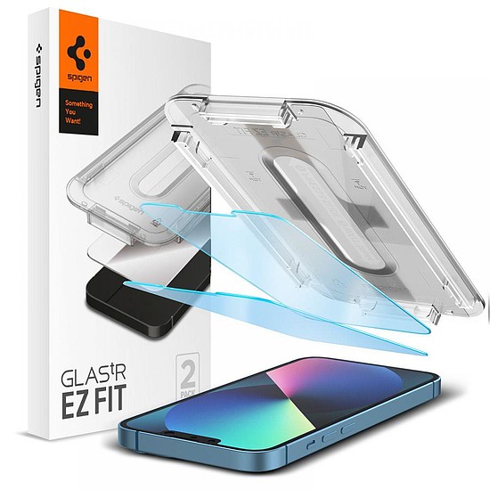 EDZETT ÜVEG Spigen GLAS.TR "EZ FIT" 2 CSOMAGOS IPHONE 13 / 13 PRO ANTIBLUE