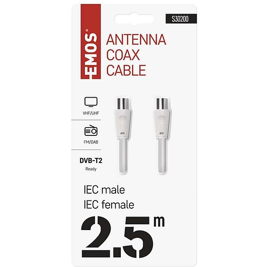 EMOS Antenna koax kábel 2,5m