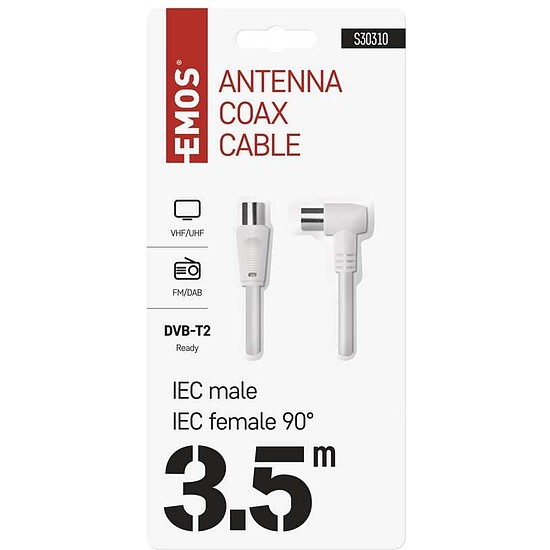 EMOS Antenna koax kábel 90 3,5m