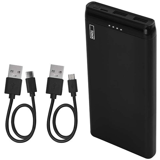 EMOS powerbank 10.000mAh +Duo micro /type-C kábel, fekete