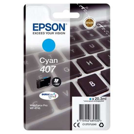 Epson T07U2 Cyan tintapatron eredeti C13T07U240 Billentyűzet