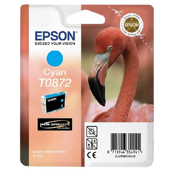 Epson T0872 Cyan tintapatron eredeti C13T08724010 Flamingó