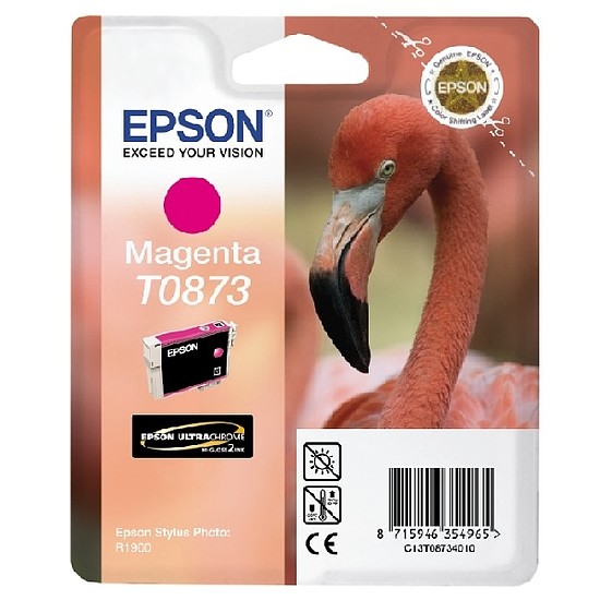 Epson T0873 Magenta tintapatron eredeti C13T08734010 Flamingó