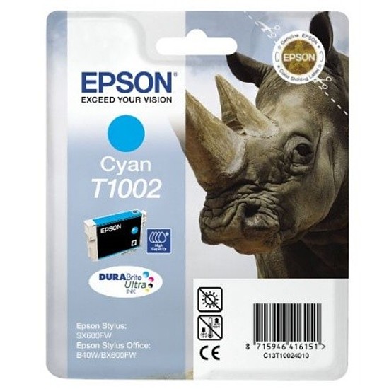 Epson T1002 Cyan tintapatron eredeti C13T10024010 Orrszarvú