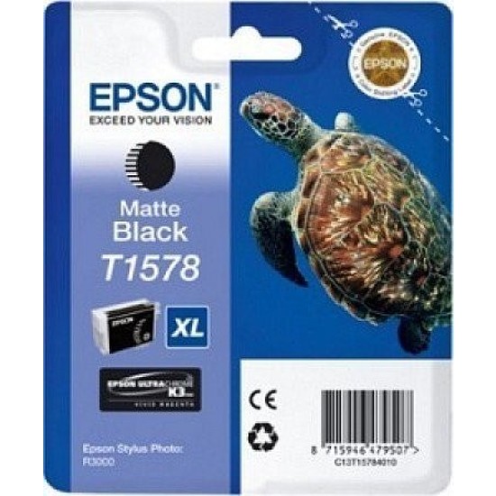 Epson T1578 Matt Black tintapatron eredeti C13T15784010 Teknős