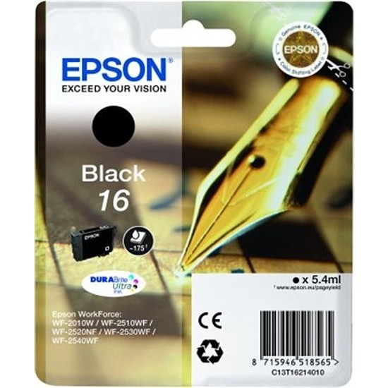 Epson T16 T1621 Black tintapatron eredeti C13T16214010 Töltőtollhegy