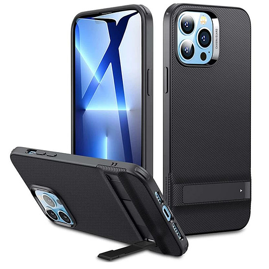 ESR - Air Shield Boost Kickstand - iPhone 13 Pro - áttetsző fekete (KF2312246)