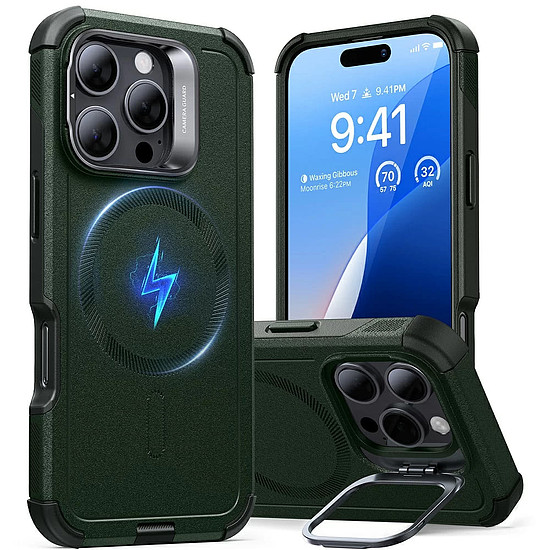 ESR - Cyber Armor Kickstand - iPhone 16 Pro - zöld