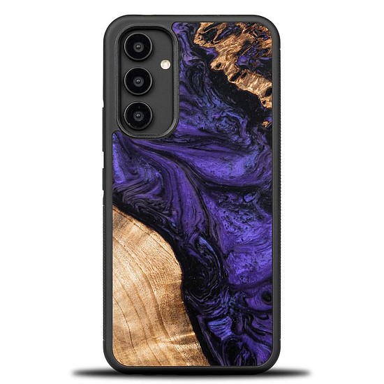 Fa és gyanta tok Samsung Galaxy A54 5G Bewood Unique Violet - lila fekete