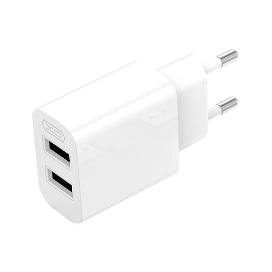 Fali töltő XO L109 2x USB-A, kábel USB Type-C, 2.4A fehér