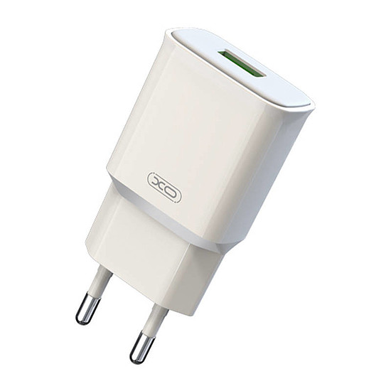 Fali töltő XO L92D, 1x USB, 18W, QC 3.0, fehér (L92D (EU))