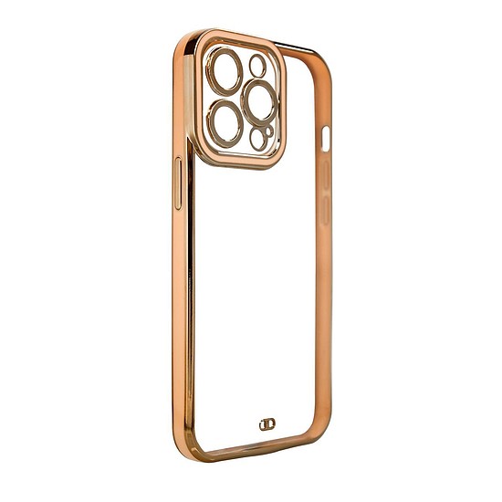 Fashion Case tok Samsung Galaxy A12 5G Gold Frame Gel Cover Gold készülékhez