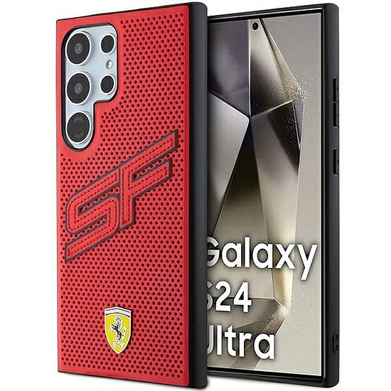 Ferrari Big SF Perforált tok Samsung Galaxy S24 Ultra készülékhez - piros