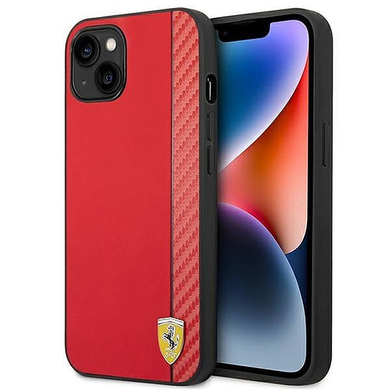 Ferrari FEHCP14MAXRE iPhone 14 Plus 6.7" piros/piros keménytokos Carbon