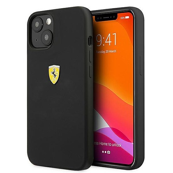 Ferrari FESSIHCP13MBK iPhone 13 6.1" fekete/fekete kemény tok szilikon