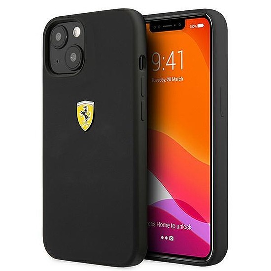 Ferrari FESSIHCP13SBK iPhone 13 mini 5.4" fekete/fekete kemény tok szilikon