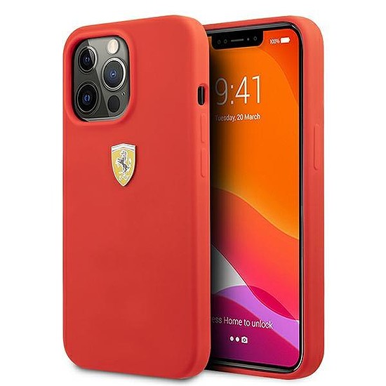 Ferrari FESSIHCP13XRE iPhone 13 Pro Max 6.7" piros/piros kemény tok szilikon