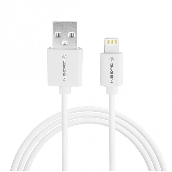 GoGEN Lightning kábel 2m, fehér, adat és töltő csatlakozó, USB 2.0 A (GOGLIGHTN200MM01)