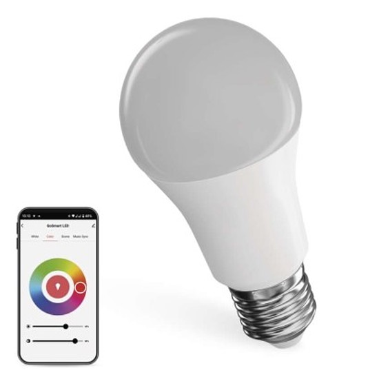 GoSmart LED izzó - A60-körte - E27 - 11W (75W)- 1050 lm - RGB - dimmelhető - Wi-Fi