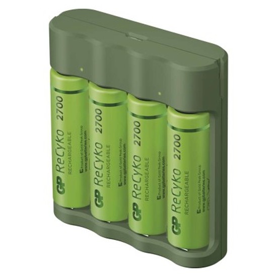 GP Akkumulátor töltő USB Adapter Everyday B421+4xAA GP ReCyko 2700mAh