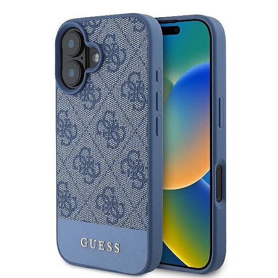 Guess 4G Bottom Stripe iPhone 16 tok - kék