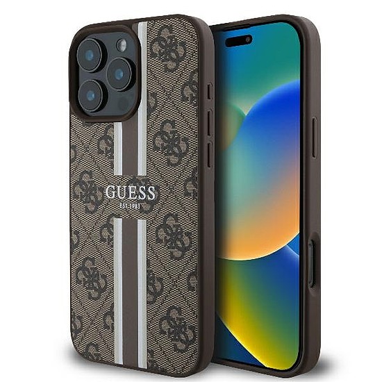 Guess 4G Printed Stripes MagSafe iPhone 16 Pro tok - barna