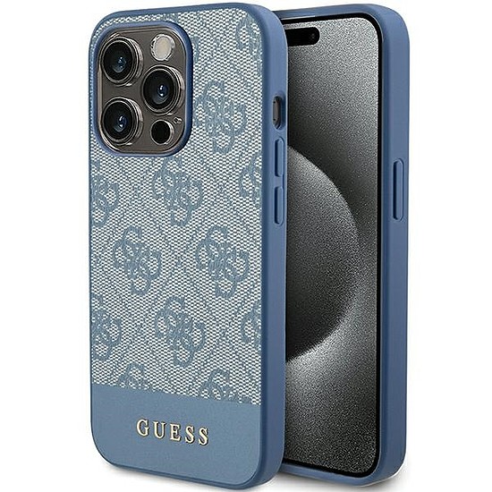 Guess 4G Stripe Collection tok iPhone 15 Pro-hoz - kék