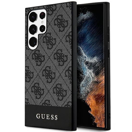 Guess 4G Stripe Collection tok Samsung Galaxy S24 Ultra készülékhez - fekete