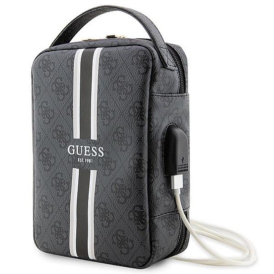 Guess Bag GUHBP4RPSK Szervező fekete/fekete 4G nyomtatott csíkos