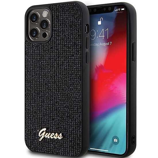 Guess Disco Metal Script tok iPhone 12/12 Pro telefonhoz - fekete