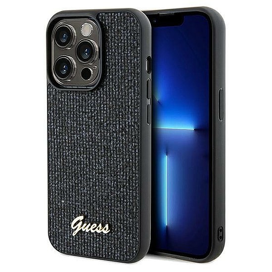 Guess Disco Metal Script tok iPhone 13 Pro / 13 telefonhoz - fekete