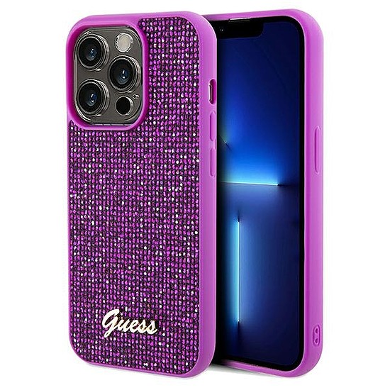 Guess Disco Metal Script tok iPhone 14 Pro Max telefonhoz - fukszia