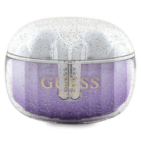 Guess Glitter Gradient TWS Bluetooth fejhallgató dokkoló állomással - lila