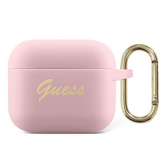 Guess GUA3SSSI AirPods 3 borító rózsaszín/rózsaszín Silicone Vintage Script