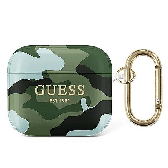 Guess GUA3UCAMA AirPods 3 borító zöld/khaki Camo Collection