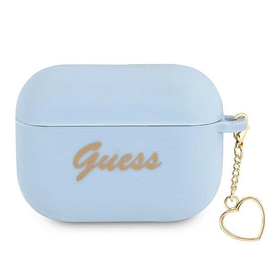 Guess GUAPLSCHSB AirPods Pro borító kék/kék Szilikon Charm Heart Collection