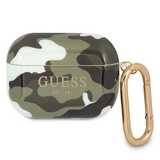 Guess GUAPUCAMA AirPods Pro borító zöld/khaki Camo Collection